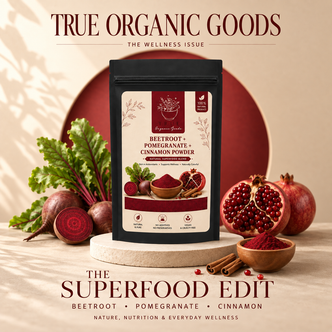 True Organic Goods (Beetroot+Pomegranate+Cinnamon Blend)