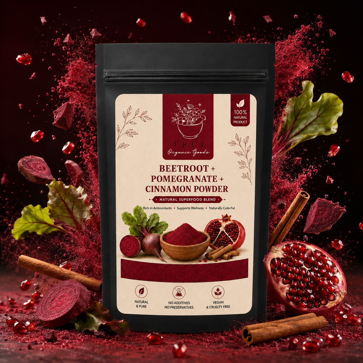True Organic Goods (Beetroot+Pomegranate+Cinnamon Blend)